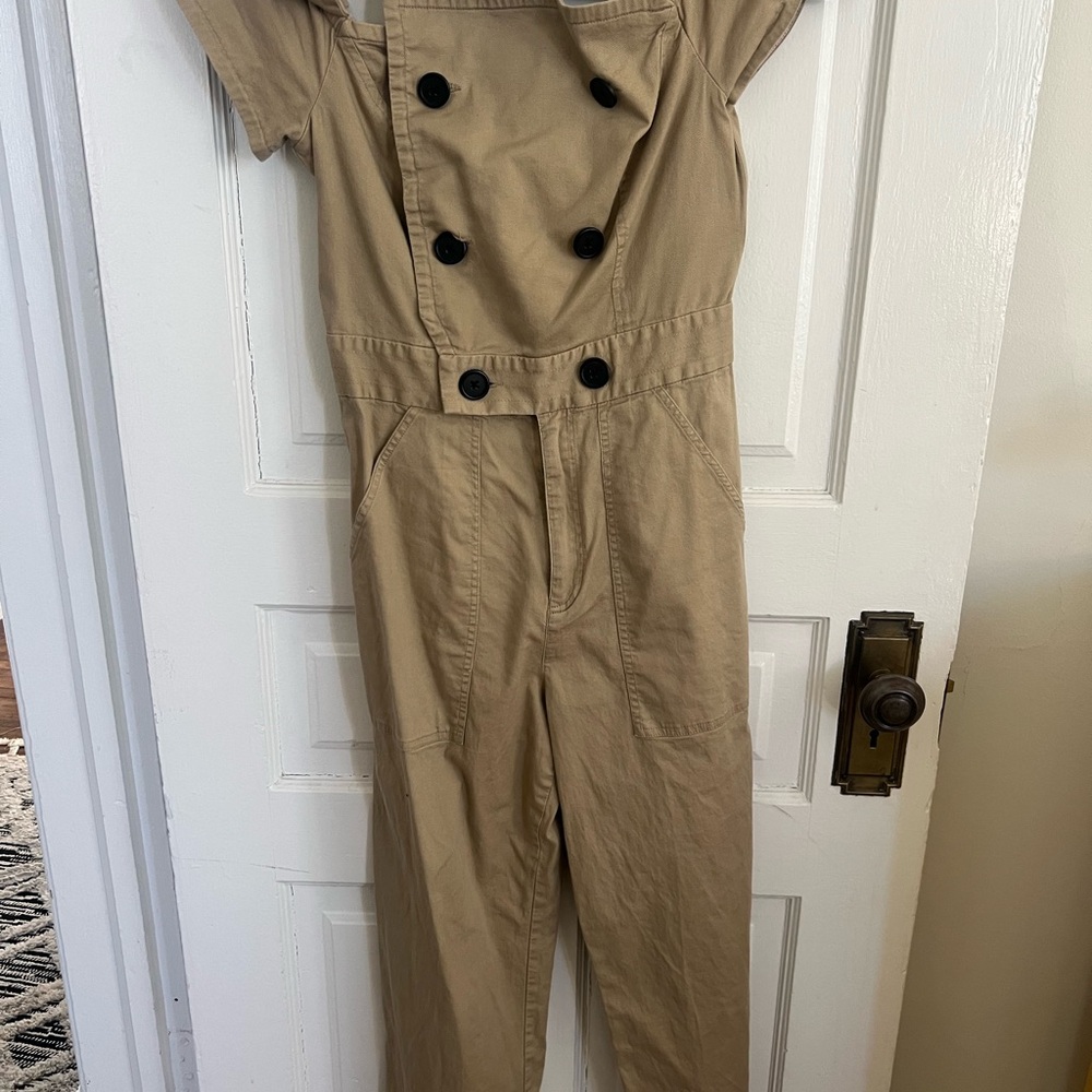 Marissa Webb Beige Jumpsuit with Black Accents